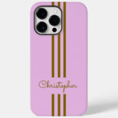 Modern Trendy Racing Stripes monogrammed Case-Mate iPhone Case (Achterkant)