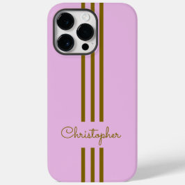 Modern Trendy Racing Stripes monogrammed Case-Mate iPhone 14 Pro Max Hoesje