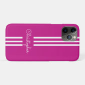 Modern Trendy Racing Stripes monogrammed Case-Mate iPhone Case (Achterkant (horizontaal))