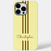 Modern Trendy Racing Stripes monogrammed Case-Mate iPhone Case (Achterkant)