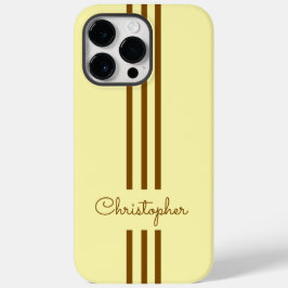 Modern Trendy Racing Stripes monogrammed Case-Mate iPhone 14 Pro Max Hoesje