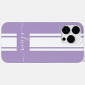 Modern Trendy Racing Stripes monogrammed Case-Mate iPhone Case (Achterkant (horizontaal))