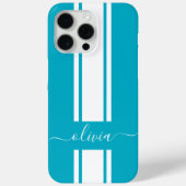 Modern Trendy Racing Stripes monogrammed Case-Mate iPhone Case (Achterkant)