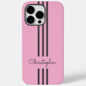Modern Trendy Racing Stripes monogrammed Case-Mate iPhone Case (Achterkant)