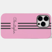 Modern Trendy Racing Stripes monogrammed Case-Mate iPhone Case (Achterkant (horizontaal))