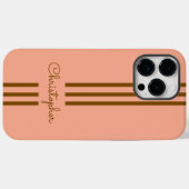 Modern Trendy Racing Stripes monogrammed Case-Mate iPhone Case (Achterkant (horizontaal))