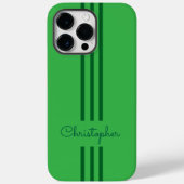Modern Trendy Racing Stripes monogrammed Case-Mate iPhone Case (Achterkant)