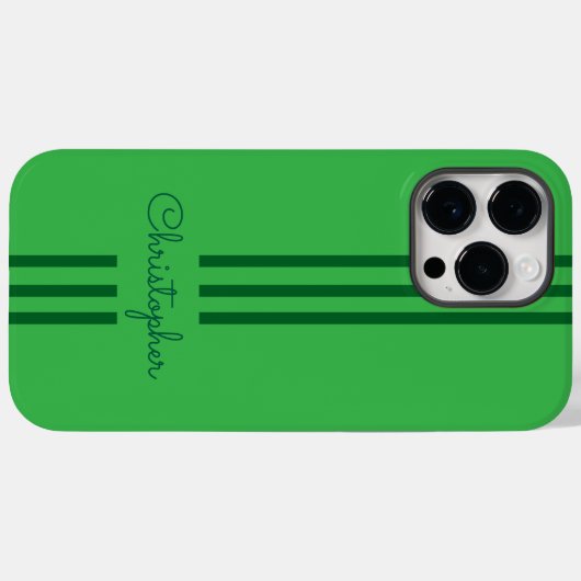 Modern Trendy Racing Stripes monogrammed Case-Mate iPhone Case (Achterkant (horizontaal))