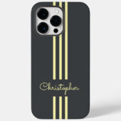 Modern Trendy Racing Stripes monogrammed Case-Mate iPhone Case (Achterkant)