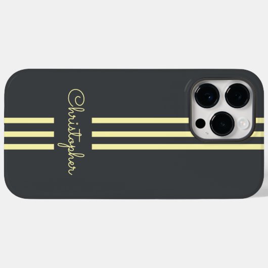 Modern Trendy Racing Stripes monogrammed Case-Mate iPhone Case (Achterkant (horizontaal))