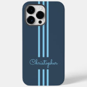 Modern Trendy Racing Stripes monogrammed Case-Mate iPhone Case (Achterkant)
