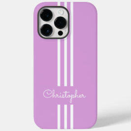 Modern Trendy Racing Stripes monogrammed Case-Mate iPhone 14 Pro Max Hoesje