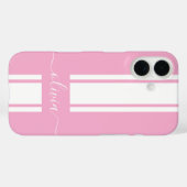 Modern Trendy Racing Stripes monogrammed Case-Mate iPhone Case (Achterkant (horizontaal))