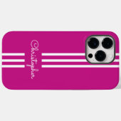 Modern Trendy Racing Stripes monogrammed Case-Mate iPhone Case (Achterkant (horizontaal))