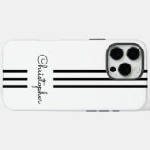 Modern Trendy Racing Stripes monogrammed Case-Mate iPhone Case (Achterkant (horizontaal))