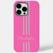 Modern Trendy Racing Stripes monogrammed Case-Mate iPhone Case (Achterkant)