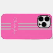 Modern Trendy Racing Stripes monogrammed Case-Mate iPhone Case (Achterkant (horizontaal))