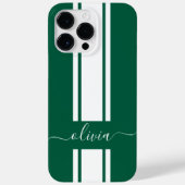 Modern Trendy Racing Stripes monogrammed Case-Mate iPhone Case (Achterkant)
