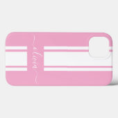 Modern Trendy Racing Stripes monogrammed Case-Mate iPhone Case (Achterkant (horizontaal))