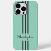 Modern Trendy Racing Stripes monogrammed Case-Mate iPhone Case (Achterkant)
