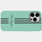 Modern Trendy Racing Stripes monogrammed Case-Mate iPhone Case (Achterkant (horizontaal))