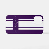 Modern Trendy Racing Stripes monogrammed iPhone Hoesje (Achterkant horizontaal)
