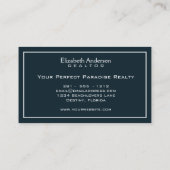 Modern Trendy Real Estate Tropical Leaf Greenery Visitekaartje (Achterkant)