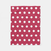 Modern Trendy Red Magenta Polka Dots Fleece Deken (Voorkant)