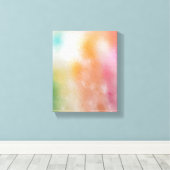 Modern Trendy Red Pink Blue Paars Green Yellow Canvas Afdruk (Insitu (Houten vloer))