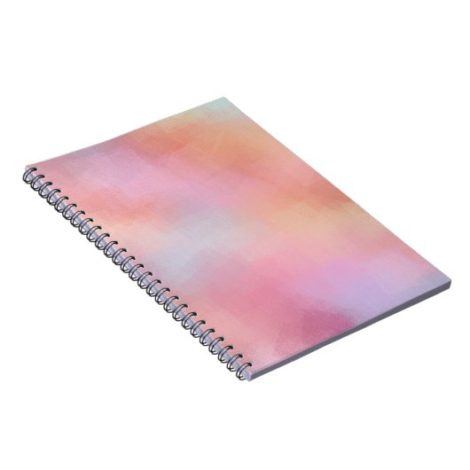 Modern Trendy Red Pink Yellow Blue Paars Green Notitieboek (Rechterzijde)