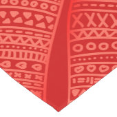 Modern Trendy Red Winter Geometric Pattern Korte Tafelloper (Hoek)