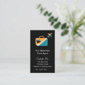 Modern trendy reisagent expert visitekaartje (Staand voorkant)