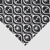 Modern Trendy Retro Black Holiday Ornament Patroon Tissuepapier (Detail)