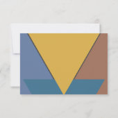 Modern Trendy Retro Colorful Abstract Chic Wedding RSVP Kaartje (Achterkant)