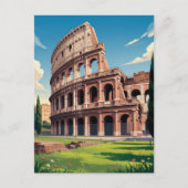 Modern trendy Rome Italië Colosseum Briefkaart (Voorkant)