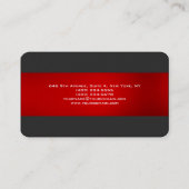 Modern Trendy Rood Grijs Uniek Trendy Creatief Visitekaartje (Achterkant)