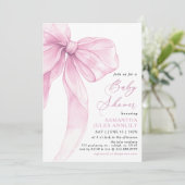 Modern trendy roze boog Baby shower Kaart (Staand voorkant)