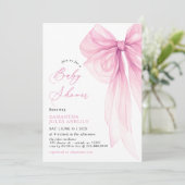 Modern trendy roze boog Baby shower Kaart (Staand voorkant)