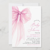 Modern trendy roze boog Baby shower Kaart (Voorkant)
