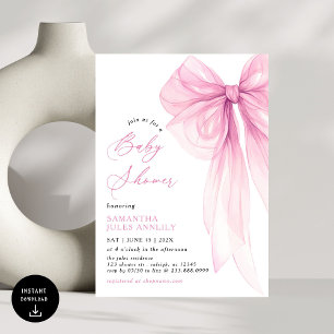 Modern trendy roze boog Baby shower Kaart