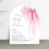 Modern trendy roze boog Baby shower Kaart