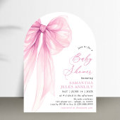 Modern trendy roze boog Baby shower Kaart