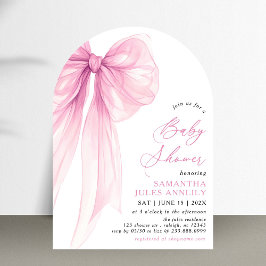 Modern trendy roze boog Baby shower Kaart