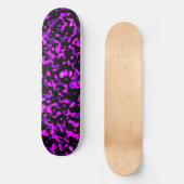 Modern Trendy Roze en Paarse Camouflage Patroon Persoonlijk Skateboard (Voorkant)