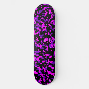 Modern Trendy Roze en Paarse Camouflage Patroon Persoonlijk Skateboard