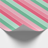 Modern Trendy Roze Groen Elegant Kleurrijk Cadeaupapier (Hoek)