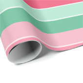 Modern Trendy Roze Groen Elegant Kleurrijk Cadeaupapier (Rol Hoek)