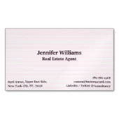 Modern Trendy Roze Lines Elegant Professional Chic Magnetisch Visitekaartje (Voorkant)