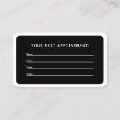 Modern, trendy, salon afspraak kaart afsprakenkaartje (Achterkant)