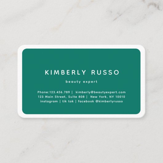 Modern, trendy, salon afspraak kaart afsprakenkaartje (Voorkant)